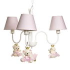 Lustre 3l Simples Com 3 Ursinhas Princesas Quarto Bebê Infant