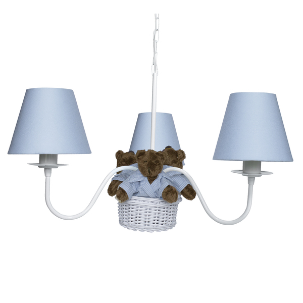 Lustre 3l Toys Escuro Ursinho Azul Quarto Bebê Infantil