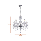 Lustre 5 Lâmpadas Incolor Plástico Treviso LLUM Bronzearte