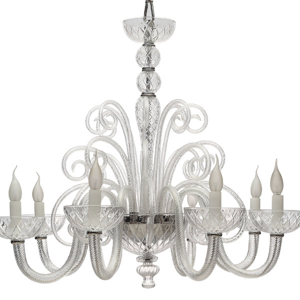 Lustre 8 Lâmpadas Torcello (md5102/8cl) - Pier Decor Outlet