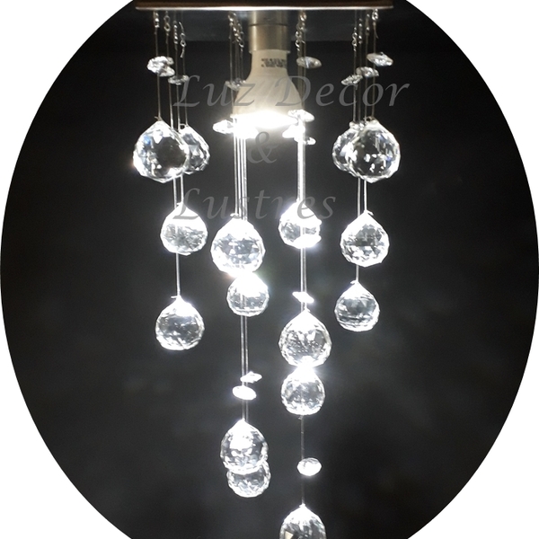 Lustre  Acrílico Modelo Chuva Pontuda Pra Sala Em Promoção 50