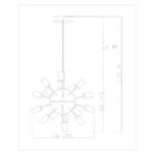 Lustre  Pendente Bivolt 16 Lâmpadas Sputnik Woods!