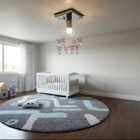 Lustre Acrílico Cristal Para Quarto De Criança Bebe 25 Cm De