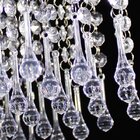 Lustre Acrílico Gota Quadrado 28x28cm para 4 Lâmpadas GU10