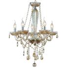 Lustre Anjou Bella Champagne 50cmx68cm Para 5 Lâmpadas E14 Co