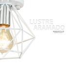 Lustre Aramado Diamante Majestoso Redondo Branco