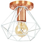 Lustre Aramado Diamante Majestoso Redondo Branco/cobre