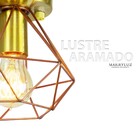 Lustre Aramado Diamante Majestoso Redondo Cobre/dourado