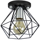 Lustre Aramado Diamante Majestoso Redondo Preto