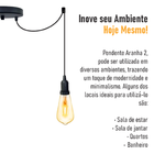 Lustre Aranha Com 2 Pendentes