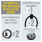 Lustre Aranha Com 2 Pendentes