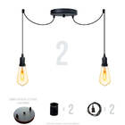 Lustre Aranha Com 2 Pendentes