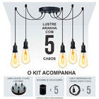Lustre Aranha Com 5 Pendentes