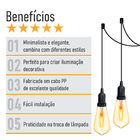 Lustre Aranha Com 5 Pendentes