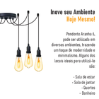 Lustre Aranha Com 6 Pendentes