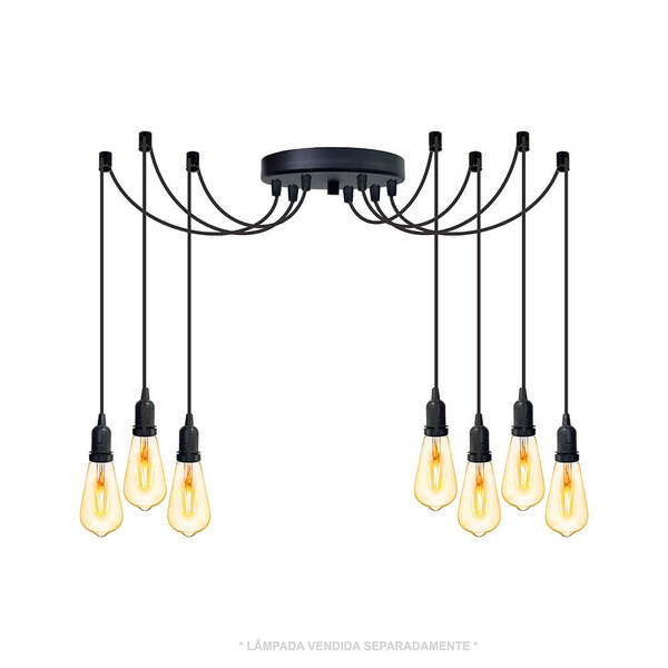 Lustre Aranha Com 7 Pendentes