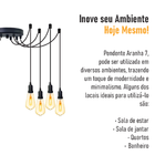 Lustre Aranha Com 7 Pendentes