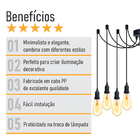 Lustre Aranha Com 8 Pendentes