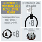 Lustre Aranha Com 8 Pendentes