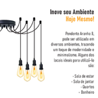 Lustre Aranha Com 8 Pendentes