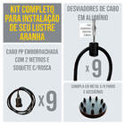 Lustre Aranha Com 9 Pendentes