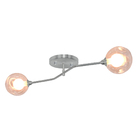 Lustre Aro Prata Jabuticaba Globo De Vidro Harmony Ambar