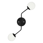 Lustre Aro Preto Jabuticaba Globo De Vidro Orby