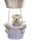 Lustre Balão Grande Bege Com Ursinho Quarto Bebê Infantil