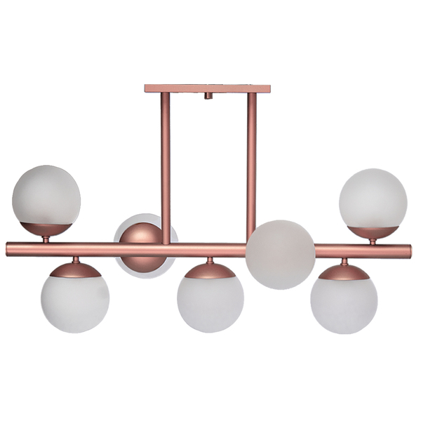 Lustre Balle Com 7 Globos Rose Gold