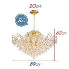 Lustre Bemmel Maria Tereza Dourado P/ 12 Lampadas Cristais K9