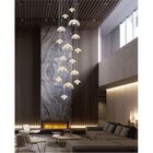 Lustre Big Medusa Ac. Cristal Para Pé Direito Alto