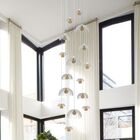 Lustre Big Medusa Ac. Cristal Para Pé Direito Alto