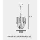 Lustre Bivolt Cristal Midas Blumenau Preto