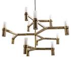 Lustre Bronze Retrô Starlux 75cm P/12 Lâmpadas G9 St1869