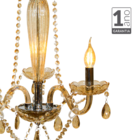 Lustre Candelabro 3 Lâmpadas Led Baronesa 3xe14 Clássico Cham