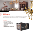 Lustre Candelabro 3 Lâmpadas Led Baronesa 3xe14 Clássico Cham