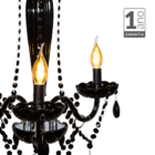 Lustre Candelabro 3 Lâmpadas Led Baronesa 3xe14 Clássico Pret