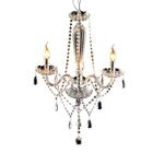 Lustre Candelabro 3 lâmpadas Led Baronesa 3xe14 Clássico Tran