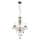 Lustre Candelabro 3 lâmpadas Led Baronesa 3xe14 Clássico Tran