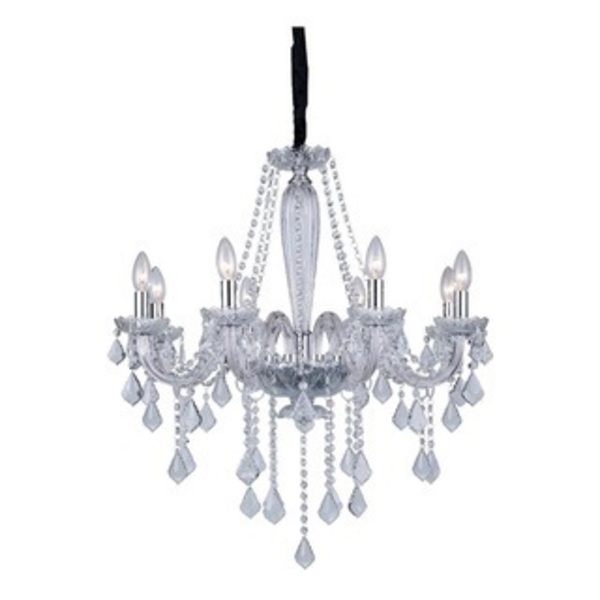 Lustre Candelabro 8 Braços Cristal Maria Tereza
