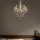 Lustre Candelabro 8 Lâmpadas Led Baronesa 8xe14 Clássico Tran