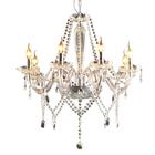 Lustre Candelabro 8 Lâmpadas Led Baronesa 8xe14 Clássico Tran