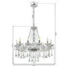 Lustre Candelabro Cristal Iluminação Luxo com 12 Braços Trans