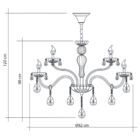Lustre Candelabro Cristal Legítimo Maria Tereza Nice 12 Lâmpa