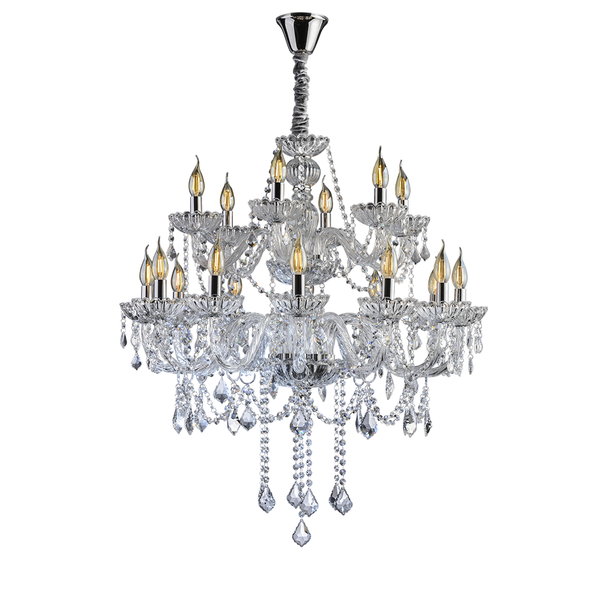 Lustre Candelabro Cristal Legítimo Maria Tereza Nice 18 Lâmpa