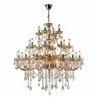 Lustre Candelabro Cristal Legítimo Maria Tereza Nice 28 Lâmpa