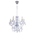 Lustre Candelabro De Cristal Legítimo France Nice 5 Braços E1