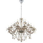 Lustre Candelabro De Cristal Maria Tereza 18 Braços - Âmbar