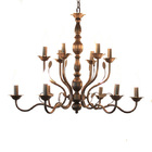 Lustre Candelabro Em Metal Preto 10e14