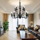 Lustre Candelabro Em Metal Preto 10e14